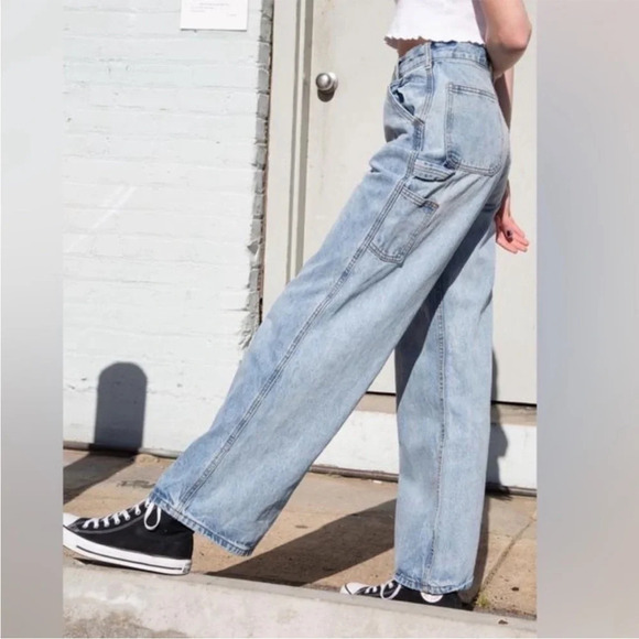 John Galt / Brandy Melville carpenter jeans Light Blue Straight Leg Jeans - Picture 11 of 11